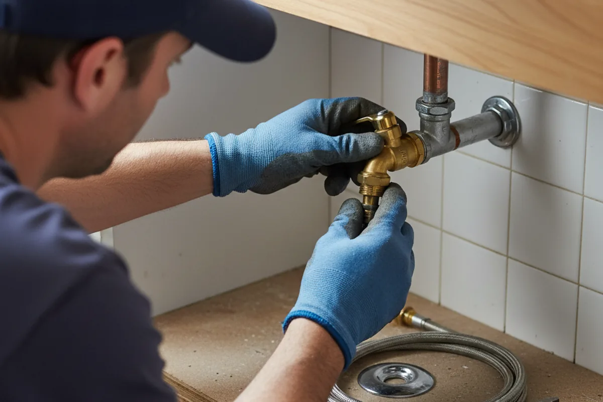 Shutoff valve and fitting work during Faucet and Fixture Repair in Cortland